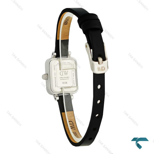 دنیل ولینگتون چرمی زنانه مینی مستطیلی نقره ای صفحه مشکی DW-7975-L دنیل ولینگتون چرمی زنانه مینی مستطیلی نقره ای صفحه مشکی DW-7975-L