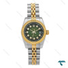 رولکس زنانه دورنگ طلایی صفحه سبز ایندکس نگین اسمال Rolex-7980-L رولکس زنانه دورنگ طلایی صفحه سبز ایندکس نگین اسمال Rolex-7980-L
