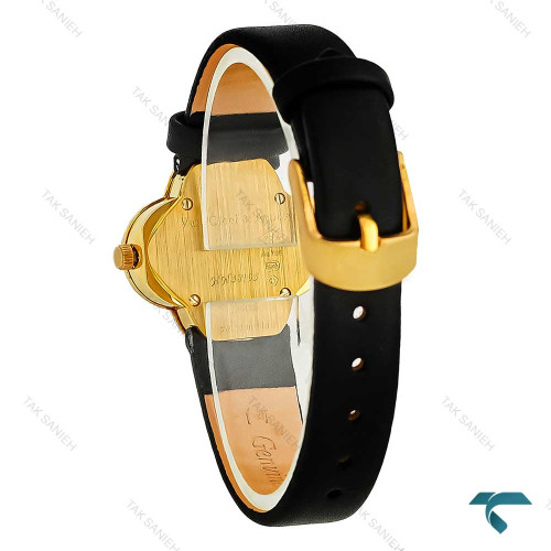 ون کلیف زنانه بند چرم مشکی دورنگین VanCleef-7987-L