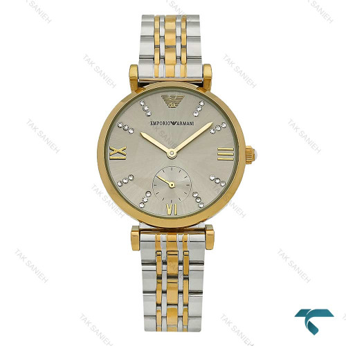 امپریو آرمانی زنانه زیر ثانیه دار تک موتوره صفحه طوسی Armani-7994-L
