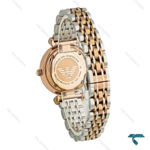 امپریو آرمانی زنانه دو رنگ رزگلد صفحه طرح دار Armani-7995-L امپریو آرمانی زنانه دو رنگ رزگلد صفحه طرح دار Armani-7995-L