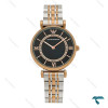 ساعت زنانه امپریو آرمانی دو رنگ رزگلد صفحه مشکی خورشیدی Armani-7996-L