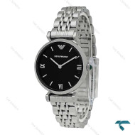 ساعت امپوریو آرمانی زنانه سیلور صفحه مشکی خطی Armani-7999-L ساعت امپوریو آرمانی زنانه سیلور صفحه مشکی خطی Armani-7999-L