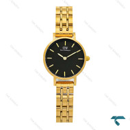 ساعت زنانه دنیل ولینگتون مینی گرد طلایی صفحه مشکی DW-8012-L