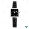 دنیل ولینگتون مربعی زنانه مشکی قاب سیلور DW-8017-L