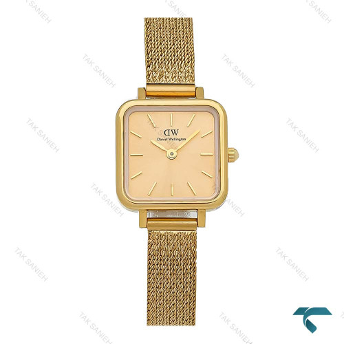 دنیل ولینگتون زنانه طلایی بند حصیری مربع DW-8028-L