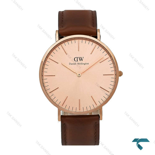 ساعت دنیل ولینگتون بند چرم قهوه ای مردانه صفحه رزگلد DW-8034-G ساعت دنیل ولینگتون بند چرم قهوه ای مردانه صفحه رزگلد DW-8034-G