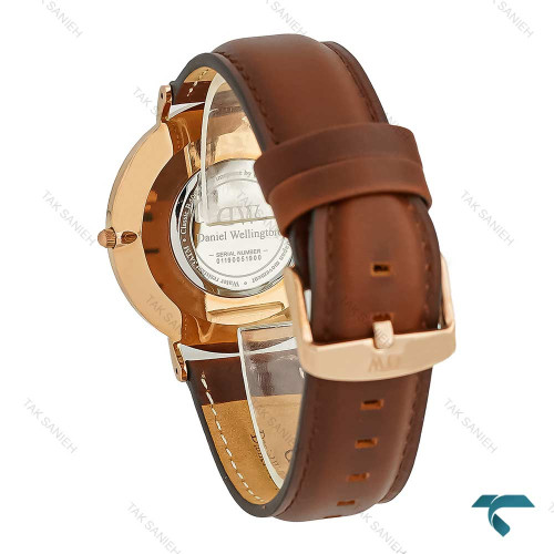 ساعت دنیل ولینگتون بند چرم قهوه ای مردانه صفحه رزگلد DW-8034-G ساعت دنیل ولینگتون بند چرم قهوه ای مردانه صفحه رزگلد DW-8034-G