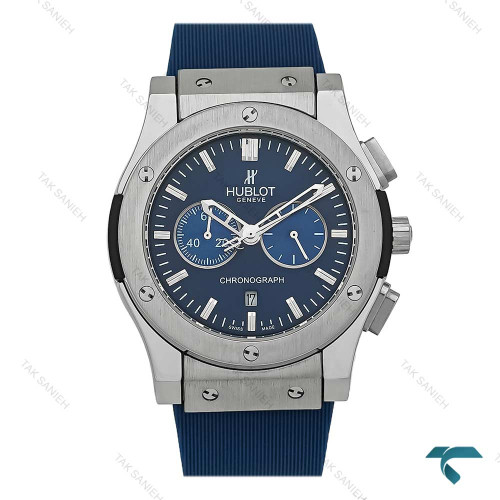 ساعت مردانه Hublot نقره ای سرمه ای سه موتوره Hublot-8044-G ساعت مردانه Hublot نقره ای سرمه ای سه موتوره Hublot-8044-G