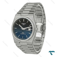 ساعت تیسوت PRX پاورماتیک مردانه نقره ای صفحه مشکی سرمه ای Tissot-8049-G ساعت تیسوت PRX پاورماتیک مردانه نقره ای صفحه مشکی سرمه ای Tissot-8049-G
