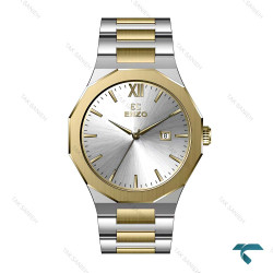 انزو اورجینال مردانه EC-608TEG استیل دورنگ طلایی صفحه سیلور Enzo-8085-G