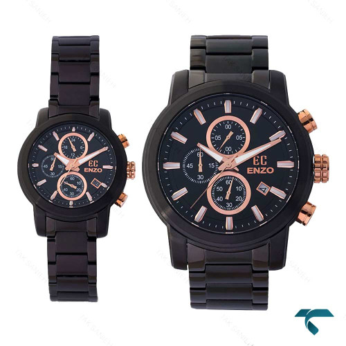 ساعت ست انزو سه موتوره EC-2164BRS مشکی Enzo-8114-S