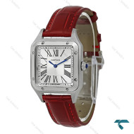 ساعت کارتیر سانتوس دومونت زنانه بند زرشکی متوسط Cartier-8192-G ساعت کارتیر سانتوس دومونت زنانه بند زرشکی متوسط Cartier-8192-G