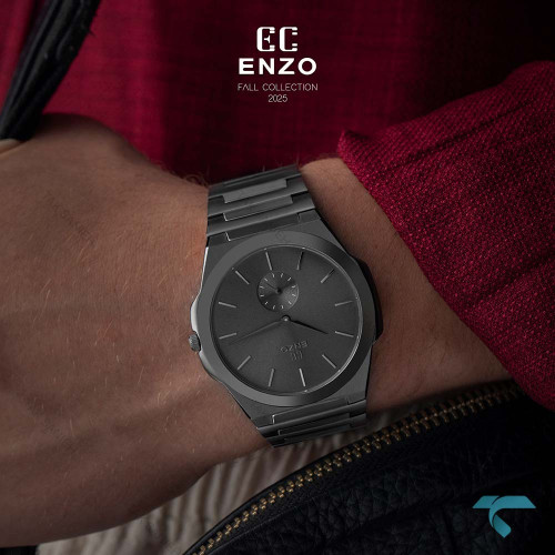 ساعت انزو مردانه EC-600GGG اورجینال دودی Enzo-8288-G