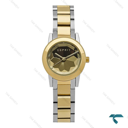 ساعت زنانه اسپیرت دورنگ طلایی صفحه طلایی Esprit-8213-L ساعت زنانه اسپیرت دورنگ طلایی صفحه طلایی Esprit-8213-L