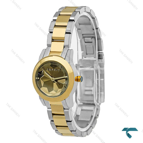 ساعت زنانه اسپیرت دورنگ طلایی صفحه طلایی Esprit-8213-L ساعت زنانه اسپیرت دورنگ طلایی صفحه طلایی Esprit-8213-L