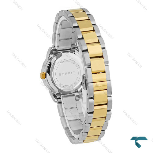 ساعت اسپریت زنانه دورنگ طلایی صفحه یاقوت کبود Esprit-8214-L ساعت اسپریت زنانه دورنگ طلایی صفحه یاقوت کبود Esprit-8214-L