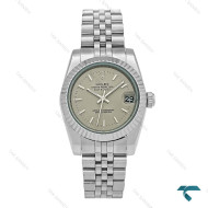 ساعت رولکس زنانه استیل صفحه طوسی ایندکس خط مدیوم Rolex-8251-L