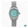 رولکس زنانه سیلور ایندکس خط صفحه فیروزه ای Rolex-8253-L رولکس زنانه سیلور ایندکس خط صفحه فیروزه ای Rolex-8253-L