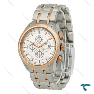 ساعت مردانه تیسوت سه موتوره دورنگ رزگلد صفحه سفید Tissot-8268-G ساعت مردانه تیسوت سه موتوره دورنگ رزگلد صفحه سفید Tissot-8268-G