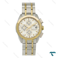 ساعت زنانه تیسوت سه موتوره کرنوگراف دورنگ طلایی Tissot-8275-L