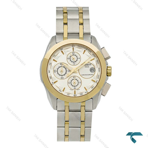 ساعت مچی زنانه تیسوت 1853 دورنگ طلایی صفحه سفید Tissot-8275-L ساعت مچی زنانه تیسوت 1853 دورنگ طلایی صفحه سفید Tissot-8275-L