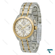ساعت زنانه تیسوت سه موتوره کرنوگراف دورنگ طلایی Tissot-8275-L