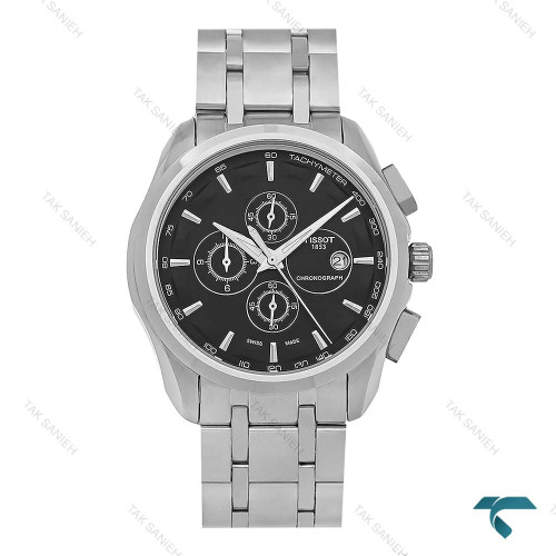 ساعت مچی تیسوت 1853 مردانه سه موتوره استیل صفحه مشکی Tissot-8277-G ساعت مچی تیسوت 1853 مردانه سه موتوره استیل صفحه مشکی Tissot-8277-G
