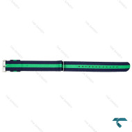 بند برزنتی ساعت دنیل ولینگتون مردانه سبز سرمه ای سیلور DW-Strap-S-8166-G