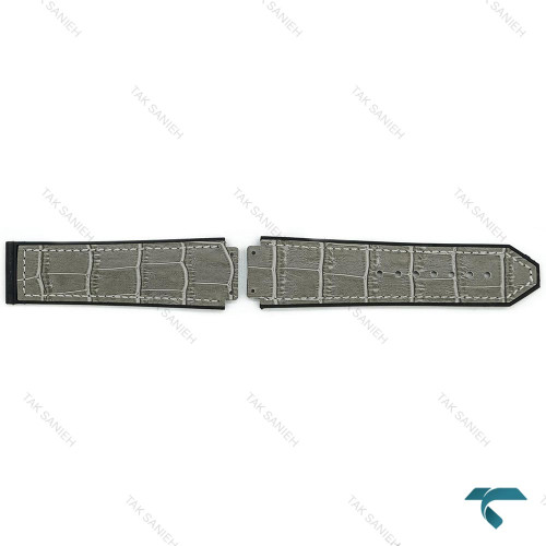 بند چرم هابلوت مردانه طوسی Hublot-Strap-8168-G