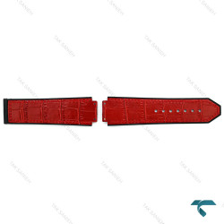 بند چرم ساعت هابلوت مردانه قرمز Hublot-Strap-8170-G