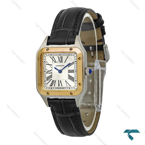 ساعت کارتیر سانتوس دومونت زنانه دورنگ طلایی Cartier-8304-L ساعت کارتیر سانتوس دومونت زنانه دورنگ طلایی Cartier-8304-L