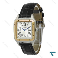 ساعت کارتیر سانتوس دومونت زنانه دورنگ طلایی متوسط Cartier-8305-G ساعت کارتیر سانتوس دومونت زنانه دورنگ طلایی متوسط Cartier-8305-G