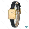 ساعت دنیل ولینگتون زنانه طلایی بند چرم مستطیلی DW-8309-L