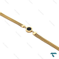 دستبند زنانه بولگاری سیلور سنگ سفید مشکی Bvlgari-8328-L