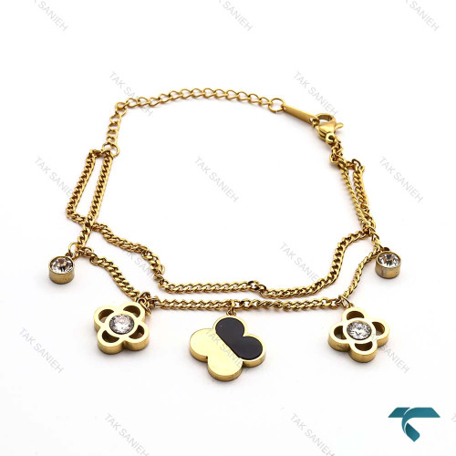 دستبند زنانه ون کلیف طلایی VanCleef-8322-L