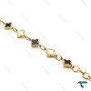 دستبند زنانه ون کلیف طلایی سنگ سفید مشکی VanCleef-8329-L