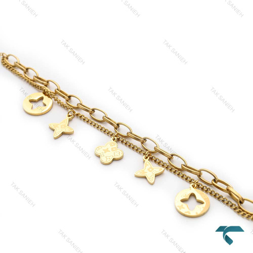ون کلیف زنانه طلایی بند زنجیری VanCleef-8348-L