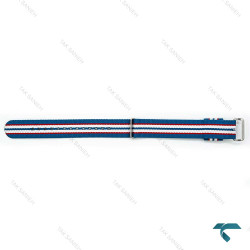 بند برزنتی دنیل ولینگتون مردانه سبز سرمه ای قرمز سفید سگک سیلور DW-Strap-8578-G