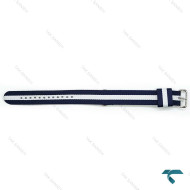 بند برزنتی ساعت دنیل ولینگتون مردانه سرمه ای سفید سگک سیلور DW-Strap-8579-G بند برزنتی ساعت دنیل ولینگتون مردانه سرمه ای سفید سگک سیلور DW-Strap-8579-G