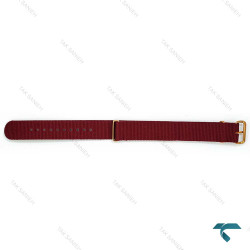 بند برزنتی دنیل ولینگتون مردانه زرشکی سگک رزگلد DW-Strap-8584-G