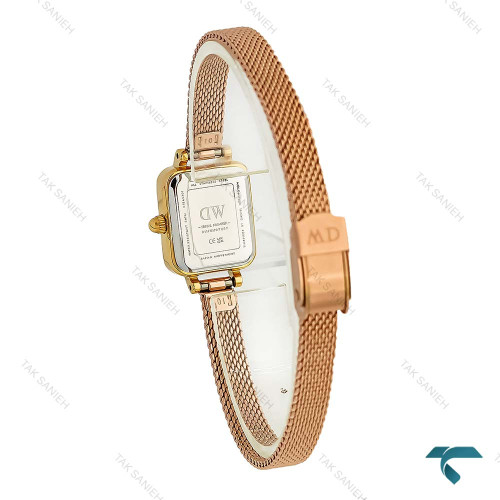 ساعت دنیل ولینگتون زنانه بند حصیری رزگلد صفحه نباتی طلایی DW-8622-L ساعت دنیل ولینگتون زنانه بند حصیری رزگلد صفحه نباتی طلایی DW-8622-L