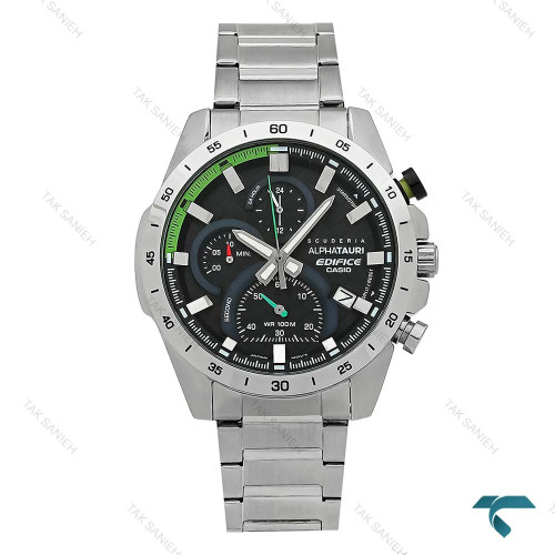 ادیفایس آلفاتوری EFR-571 مردانه استیل صفحه مشکی کورنو Edifice-8626-G