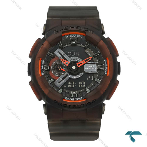 ساعت جی شاک G 110 مردانه مشکی نارنجی GShock-8627-G ساعت جی شاک G 110 مردانه مشکی نارنجی GShock-8627-G