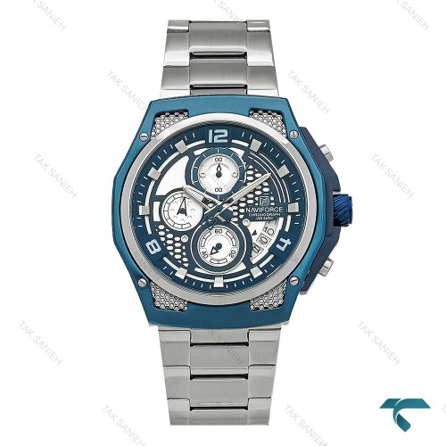 ساعت مردانه نیوی فورس NF8051 کورنو سیلور زه آبی NaviForce-8632-G