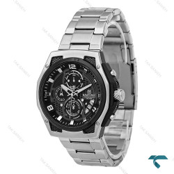 ساعت نیوی فورس NF8051 مردانه نقره ای صفحه مشکی NaviForce-8634-G