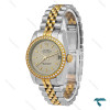 رولکس دیت جاست زنانه دورنگ طلایی دورنگین طوسی Rolex-8648-L