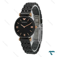 ساعت امپریو آرمانی زنانه سرامیکی مشکی ایندکس خط رزگلد Armani-8369-L ساعت امپریو آرمانی زنانه سرامیکی مشکی ایندکس خط رزگلد Armani-8369-L