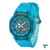 ساعت مچی کاسیو جیشاک GA2100 مردانه آبی شیشه ای GShock-8382-G