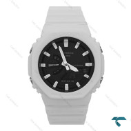ساعت جیشاک GA2100 مردانه سفید صفحه مشکی GShock-8384-G
